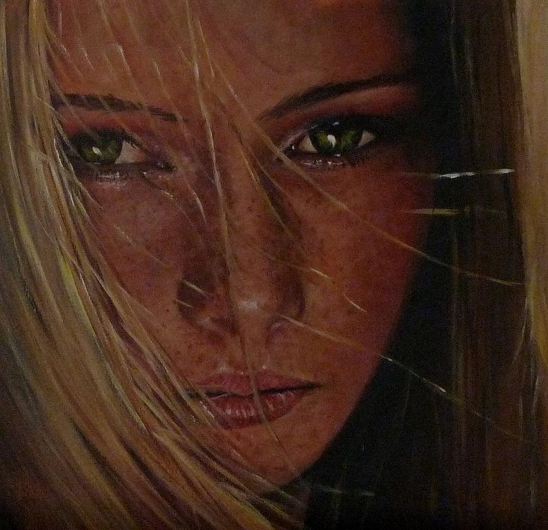 Portrait Painting - After the Tears by Barry Westcott