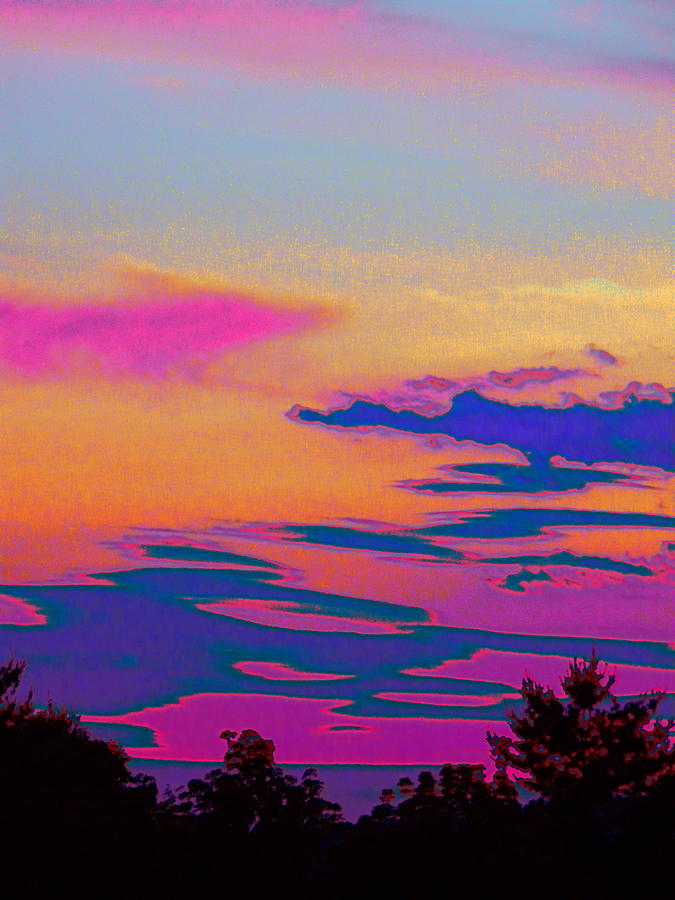 Afterglow Sky Six Digital Art by Priscilla Batzell Expressionist Art Studio Gallery