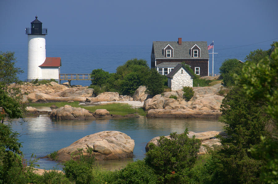 Afternoon at Annisquam Light Photograph by Caroline Stella