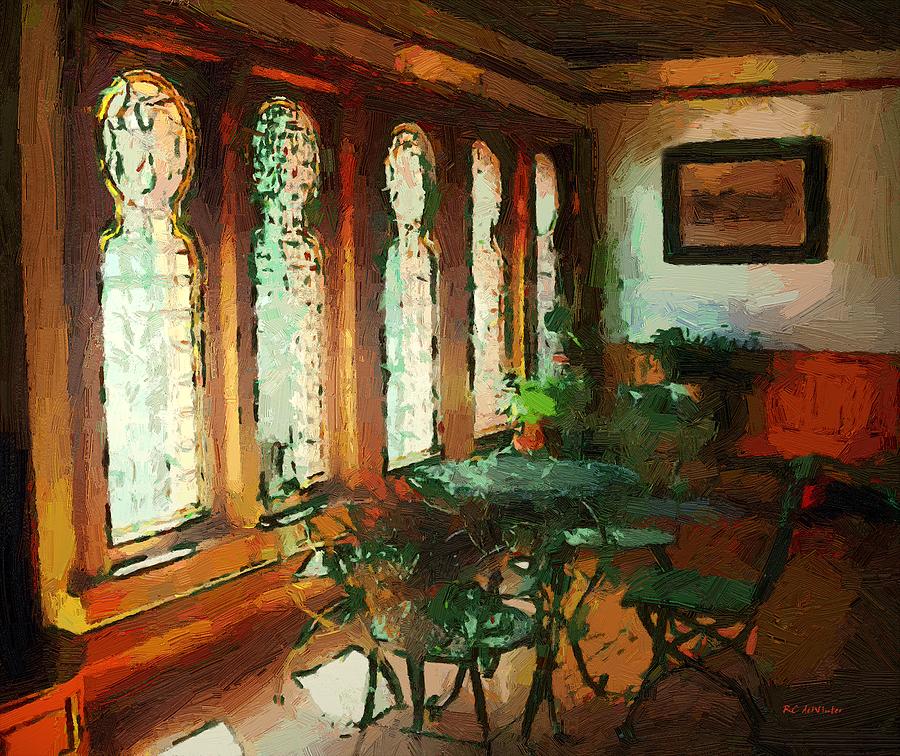 Afternoon at Le Cafe des Vignes Painting by RC DeWinter