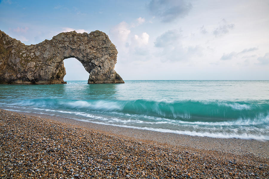 Pebbles Photograph - Afternoon at Durdle Door by Ian Middleton