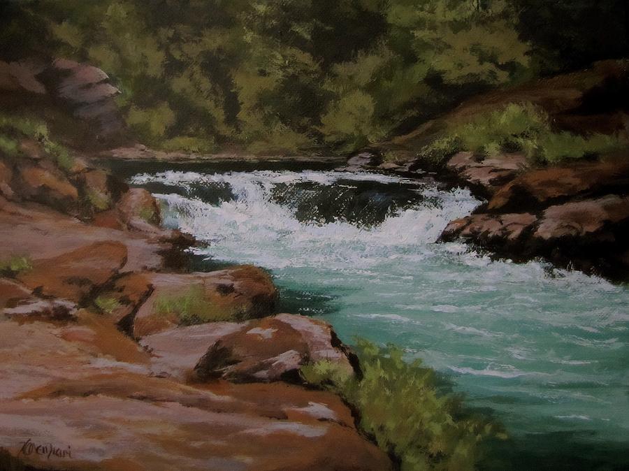 Waterfall Painting - Afternoon at the Narrows by Karen Ilari