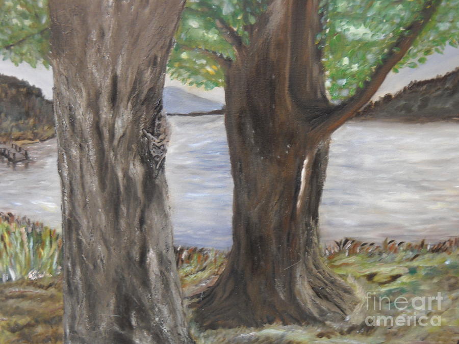 Tree Painting - Afternoon by the Bay by Nicla Rossini