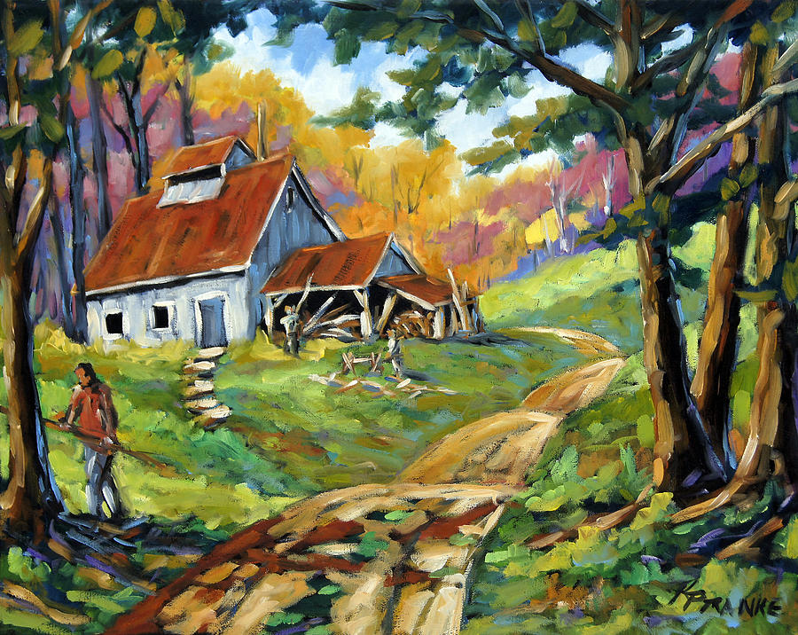 Afternoon chores by Prankearts Painting by Richard T Pranke