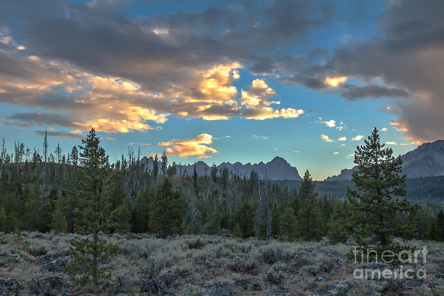 Afternoon Clouds And The Sawtooth Mountains Photograph by Robert Bales