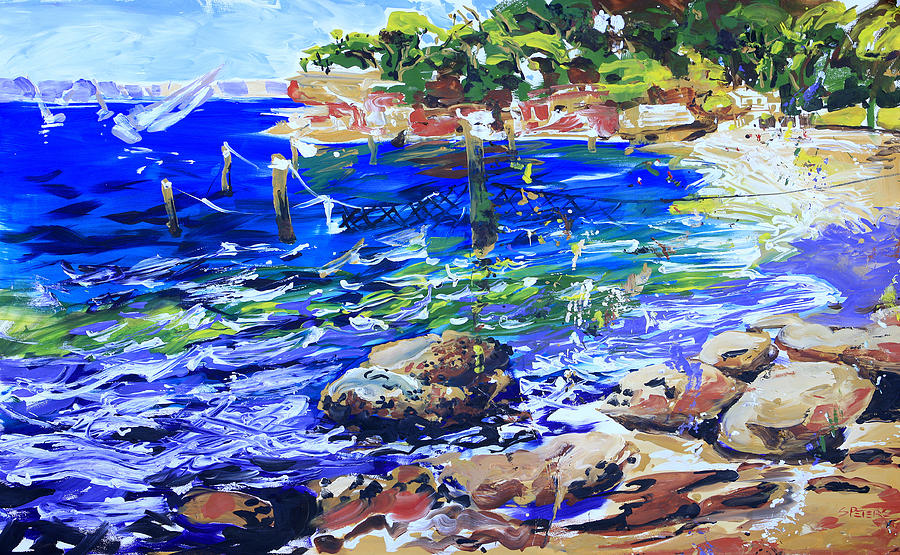 Afternoon Hues Nielsen Park Sydney Painting by Shirley  Peters