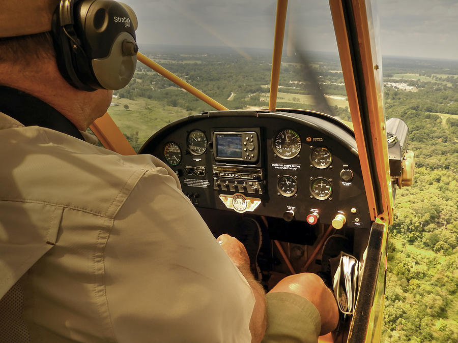 Aeroplane Photograph - Afternoon in a J3 Cub by Philip Rispin Aeroplane Photograph - Afternoon in a J3 Cub by Philip Rispin