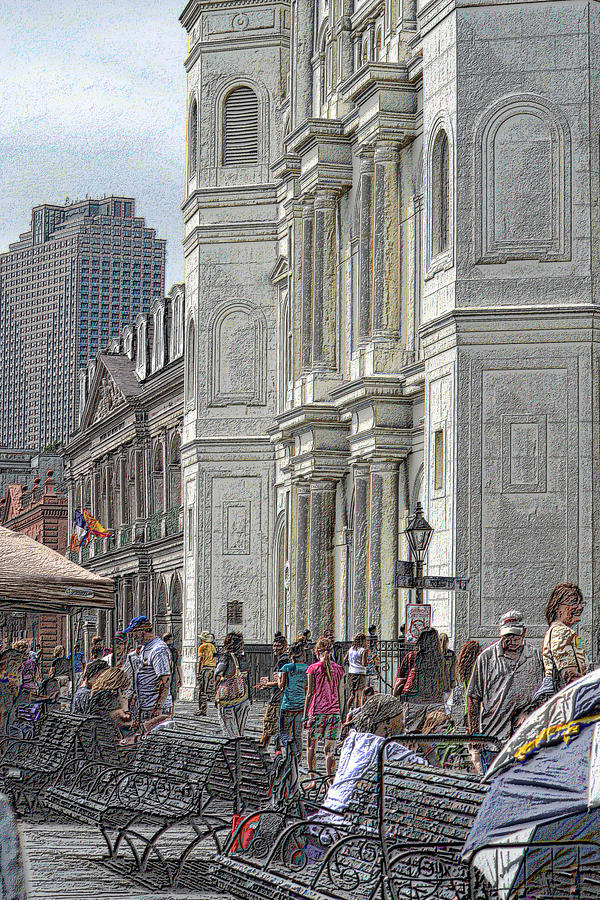 Afternoon in Jackson Square Photograph by Nadalyn Larsen
