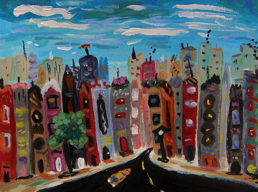 Afternoon Landscape of This City Painting by Mary Carol Williams