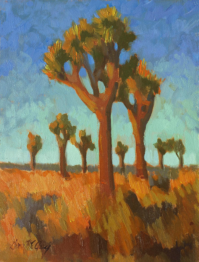 Desert Painting - Afternoon Light at Joshua Tree by Diane McClary