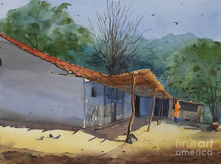 Nature Painting - Afternoon Light by Bhavesh Zala