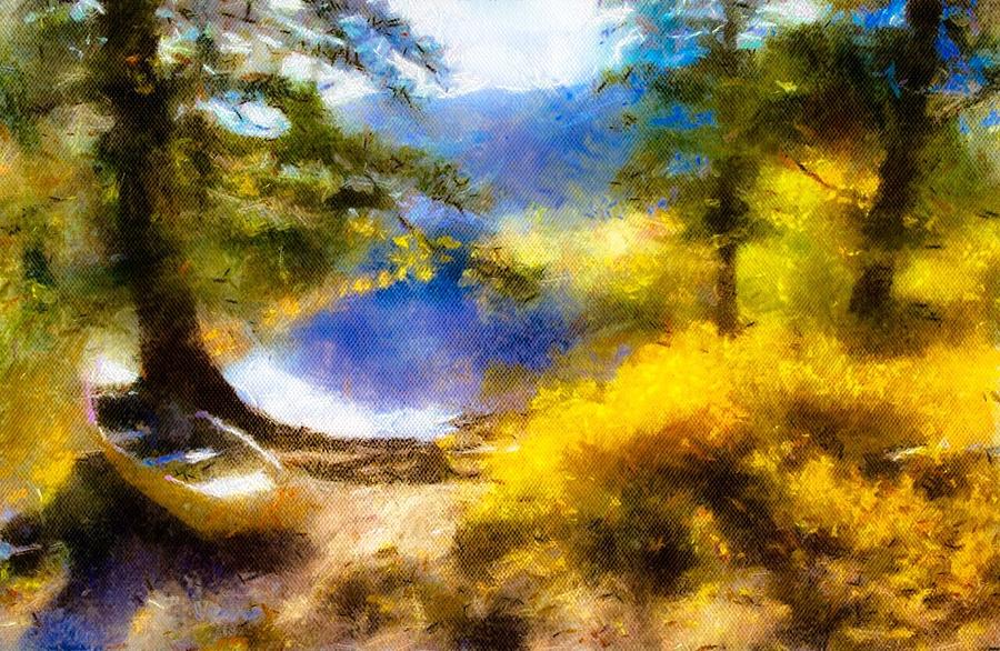 Afternoon On The Lake Painting by Teri Atkins Brown