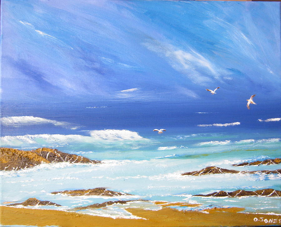 Beach Painting - Afternoon Storm by Owen Jones
