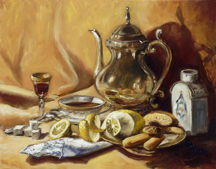 Still Life Painting - Afternoon tea by Irek Szelag