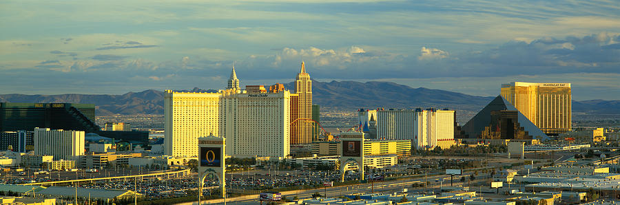 Las Vegas Photograph - Afternoon The Strip Las Vegas Nv Usa by Panoramic Images