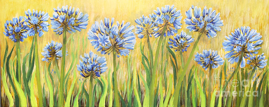 Flower Painting - Agapanthus by Sandra  Francis