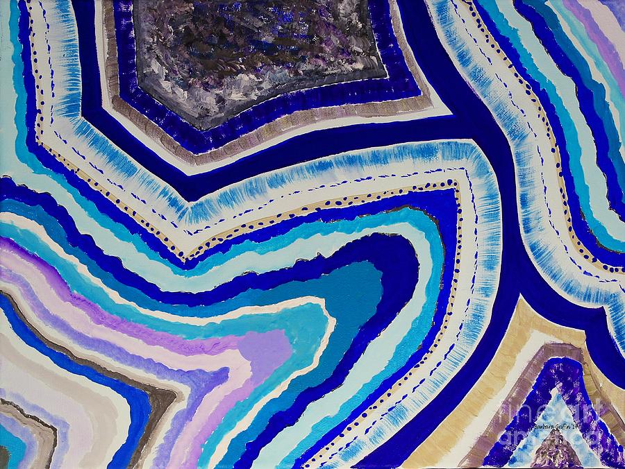 Agate Bands and Geode 3 Painting by Barbara A Griffin