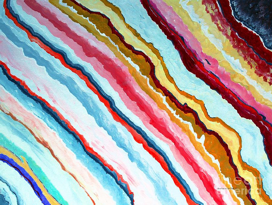 Agate Bands  Painting by Barbara A Griffin