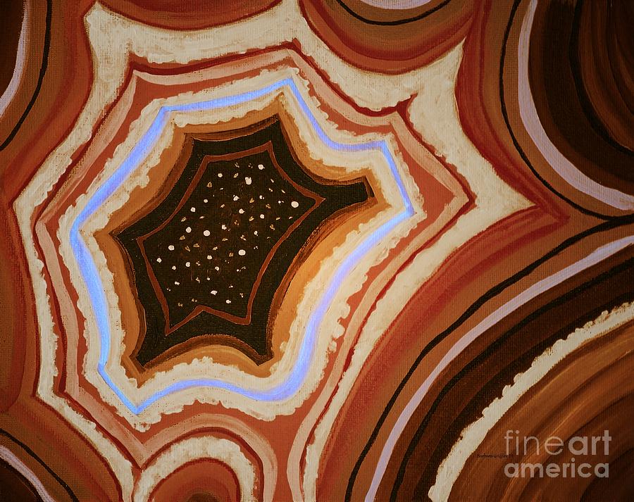 Agate Geode 5 Painting by Barbara A Griffin