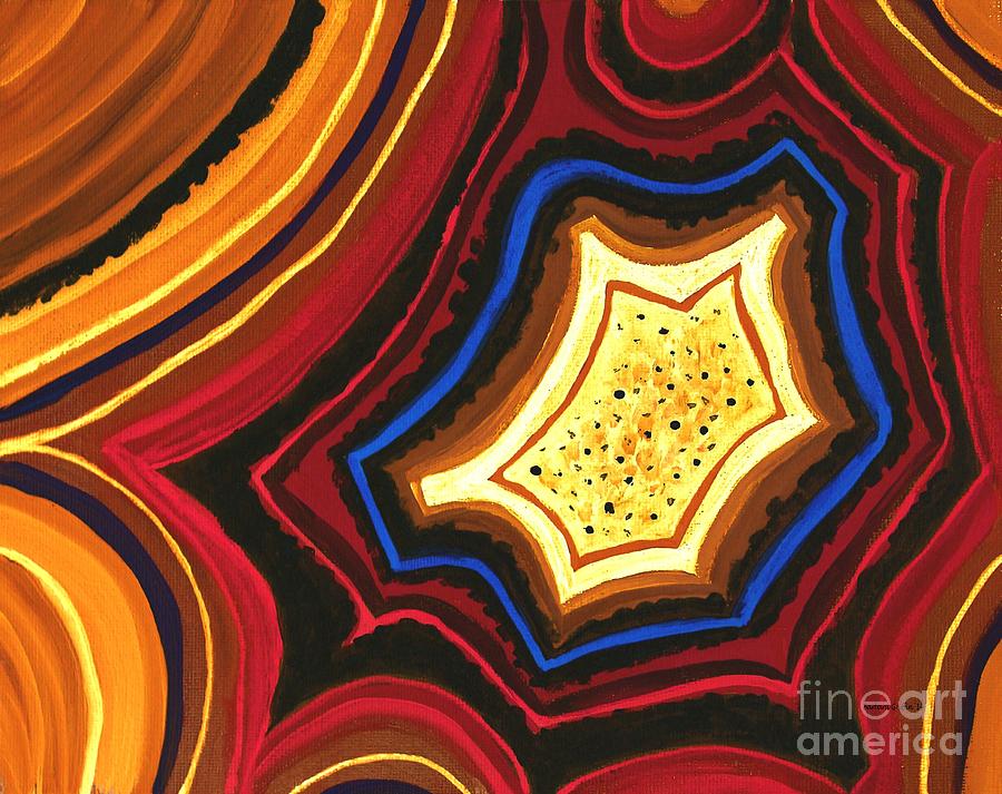 Agate Geode 6 Painting by Barbara A Griffin