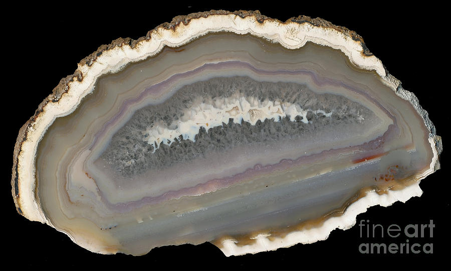 agate stone from Brazil Photograph by Rudi Prott