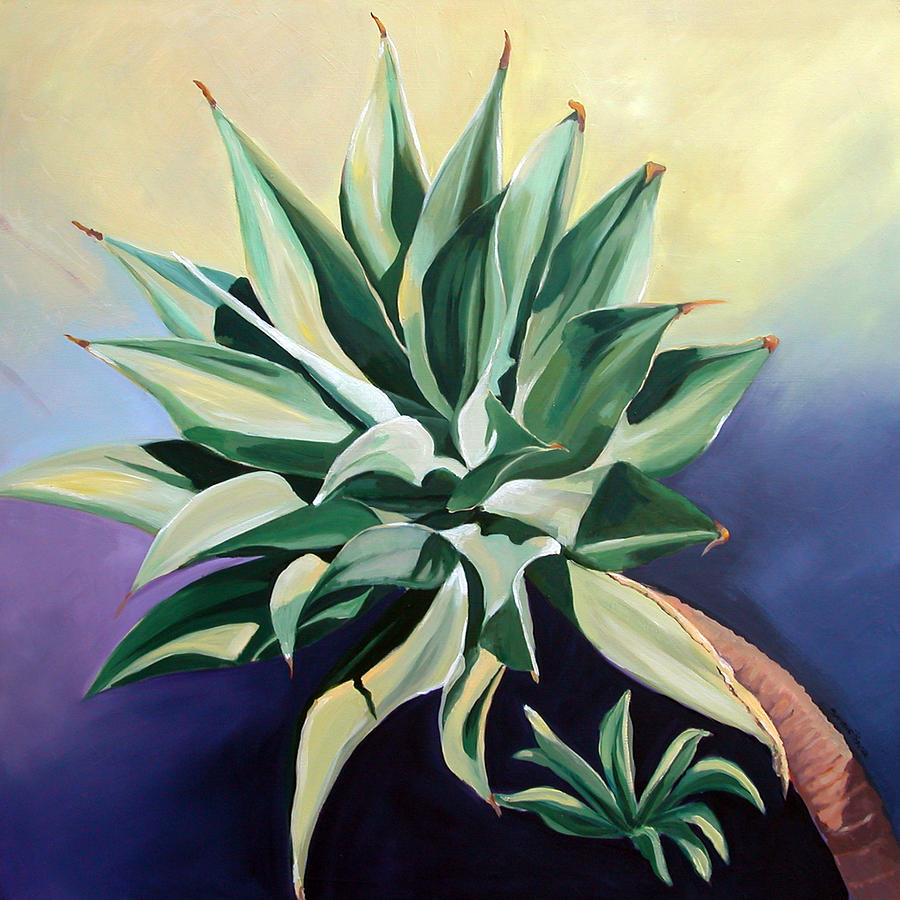 Agave 2 Painting by Synnove Pettersen