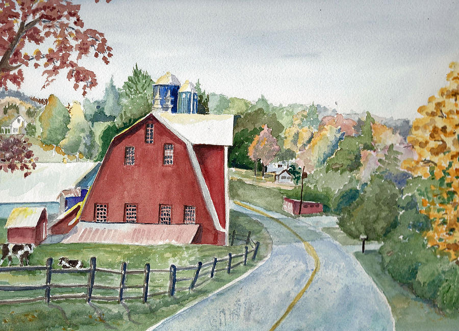Pennsylvania - Agawam Barn Painting by Christine Lathrop