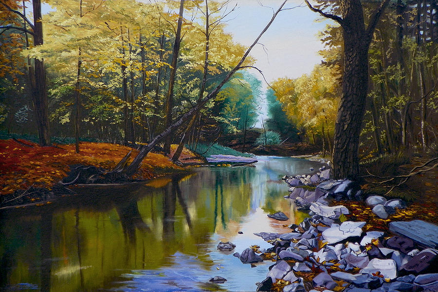 Agawamuck Creek Painting by Kenneth Young
