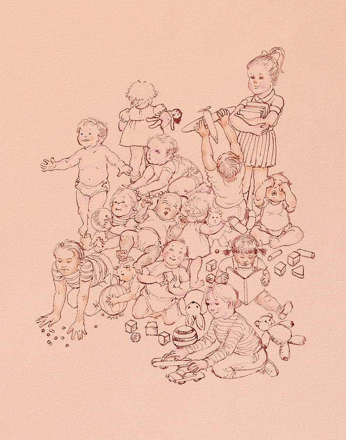 Ages of Childhood Drawing by Michele Myers