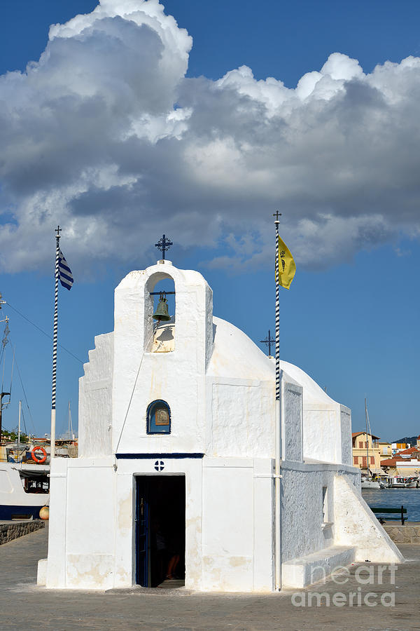 Agios Nikolaos chapel in Aegina port Photograph by George Atsametakis