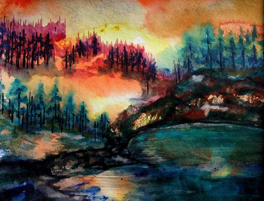 Nature Painting - Aglow by Kim Shuckhart Gunns