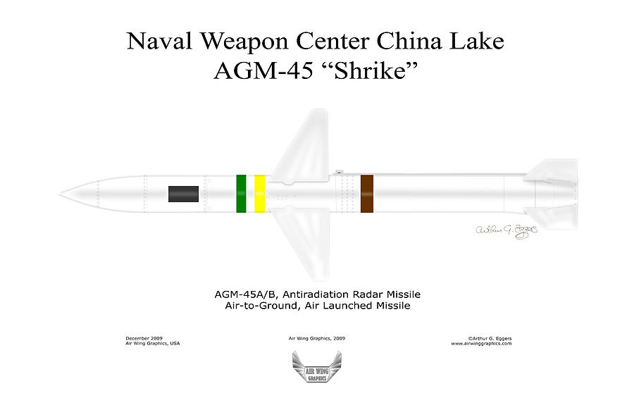 AGM45 Shrike Missile Digital Art by Arthur Eggers