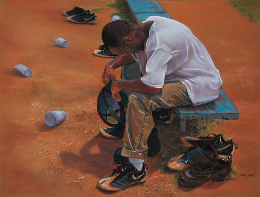 Agony Of Defeat Painting by Christopher Reid