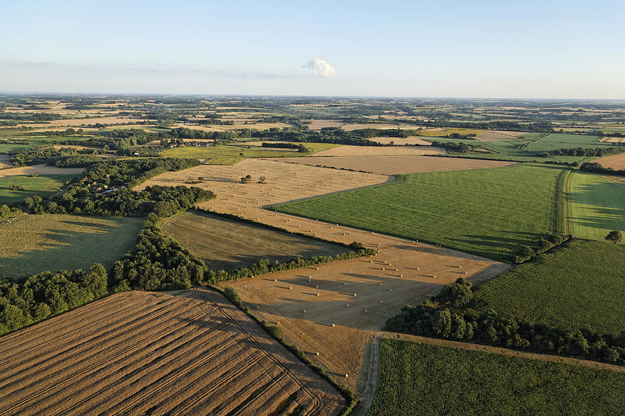 Skyline Photograph - Agricultural Landscape Of The Vienne by Laurent Salomon