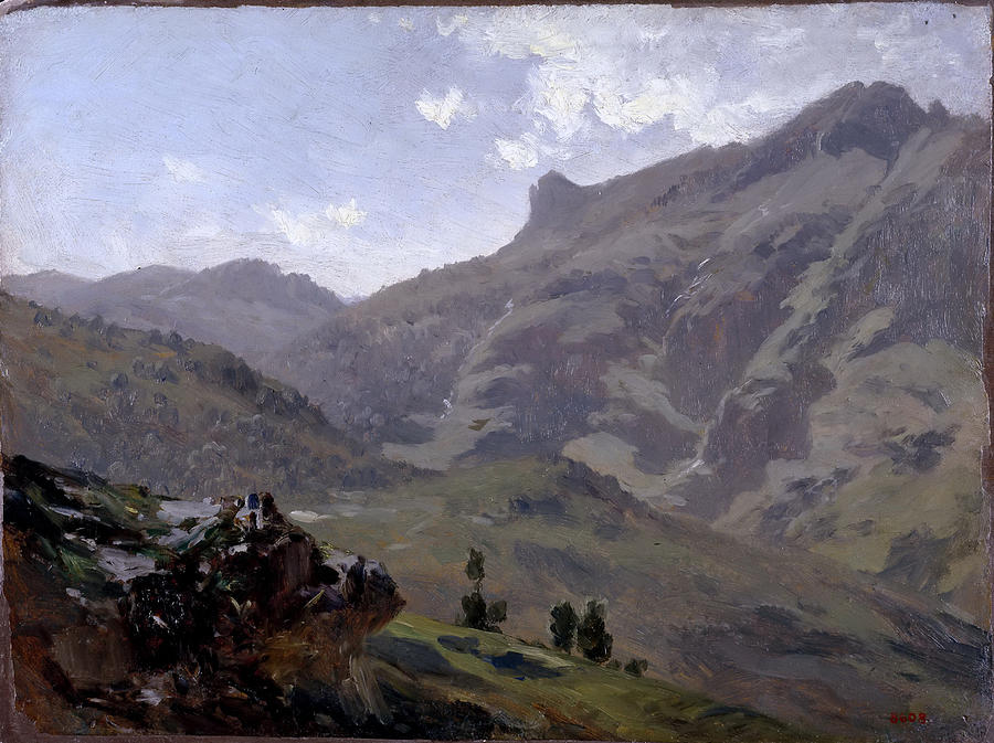 Aguas Buenas. Pyrenees Painting by Carlos de Haes