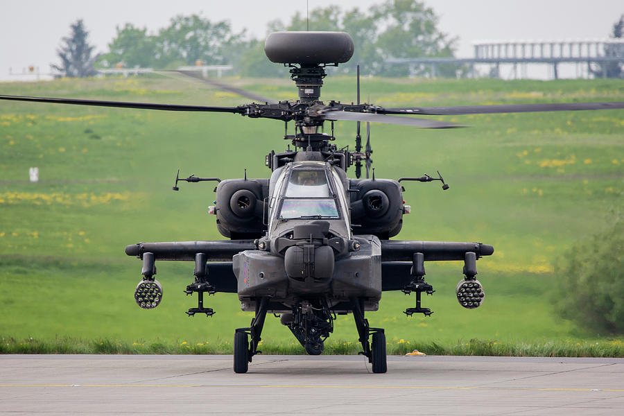 Ah-64d With Longbow Radar Of The 12th Photograph by Timm Ziegenthaler ...