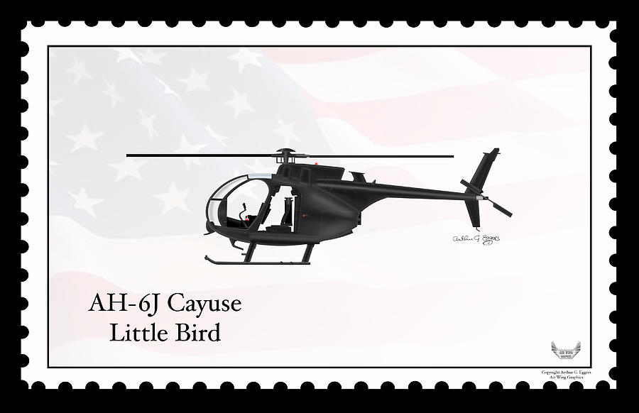 AH-6J Cayuse Little Bird Digital Art by Arthur Eggers