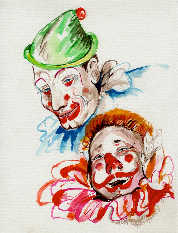 Ah the joy of the Clowns Painting by Mary Armstrong
