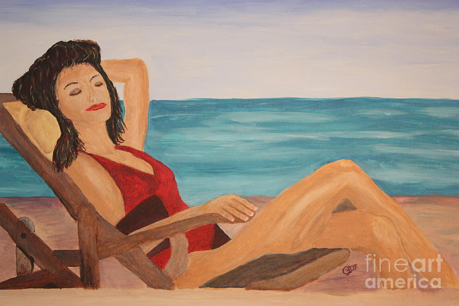 Beach Painting - Ah the smell of the sea by Christine Dekkers