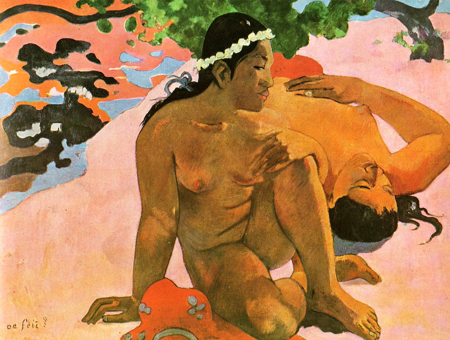 Aha Oe Feii Aka. What Are You Jealous Painting by Paul Gauguin