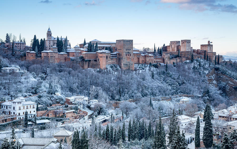 Ahambra during winter in Granada, Spain. Photograph by David Skinner