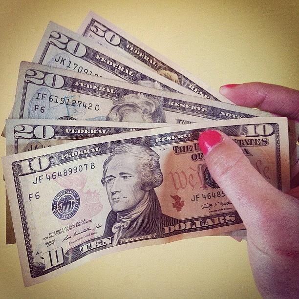 Ahhhh! American Dollars!! $$ Thank You Photograph by Zoe Pile