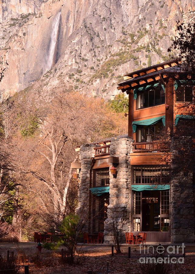 Ahwahnee and Yosemite Falls Photograph by Debby Pueschel