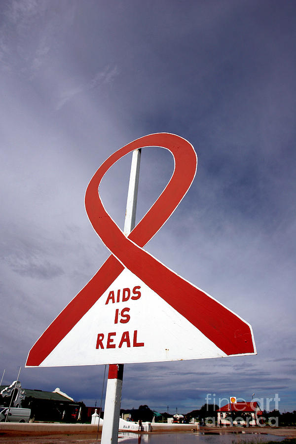Sign Photograph - Aids by Michael Edwards