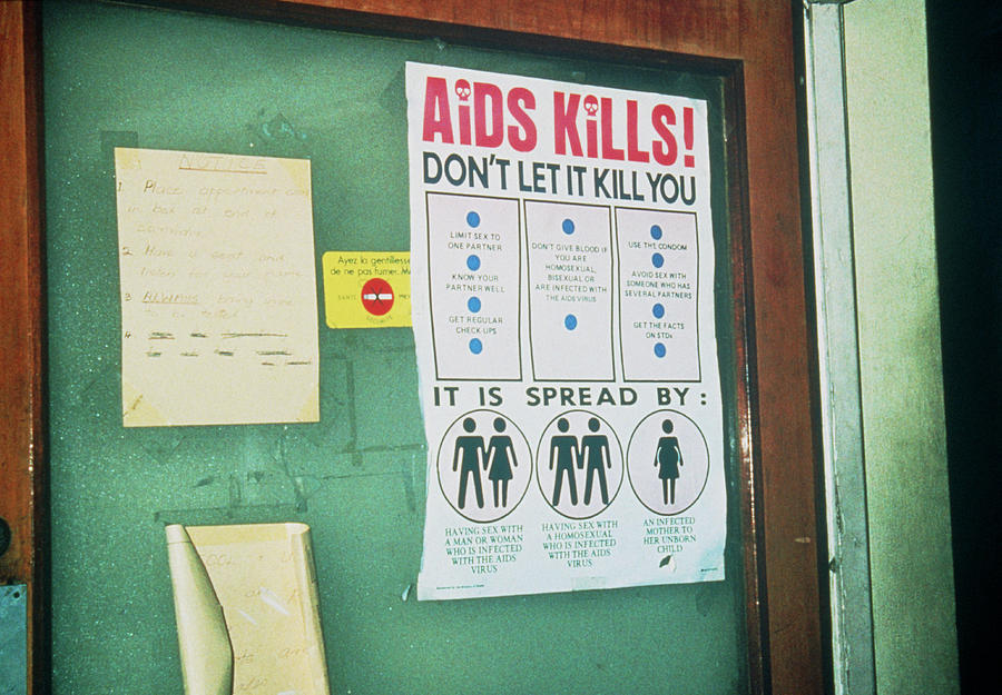 Aids Warning Notice Photograph by Sue Ford/science Photo Library