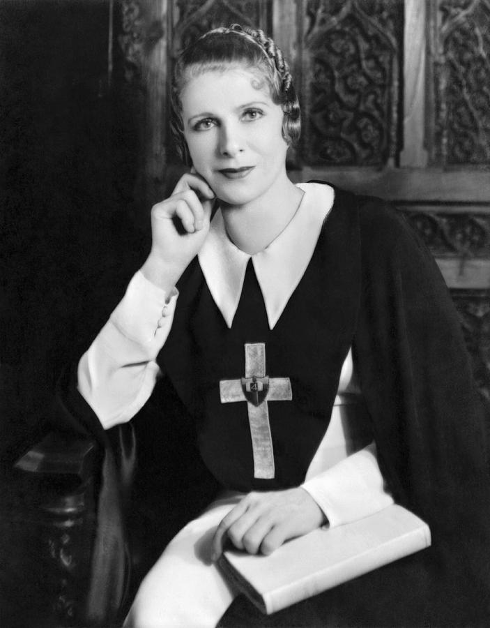Aimee Semple McPherson Photograph by Underwood Archives