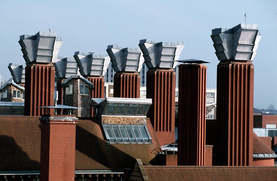 Building Photograph - Air Conditioning Chimneys by Thierry Berrod, Mona Lisa Production/ Science Photo Library Building Photograph - Air Conditioning Chimneys by Thierry Berrod, Mona Lisa Production/ Science Photo Library