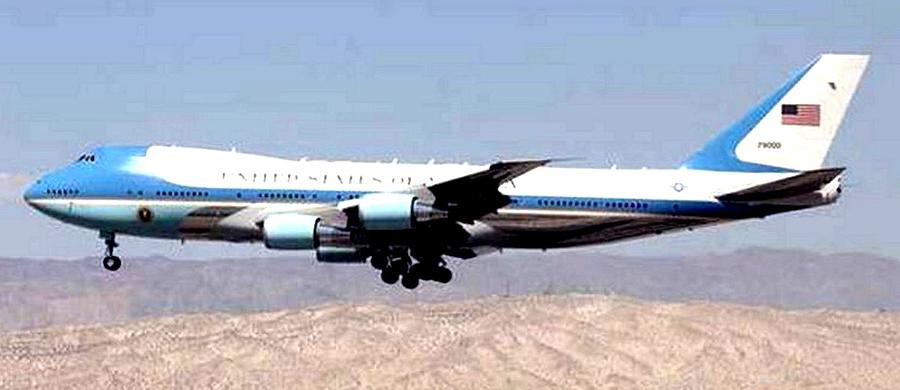 Airplane Photograph - Air Force One Over Palm Springs by Jay Milo