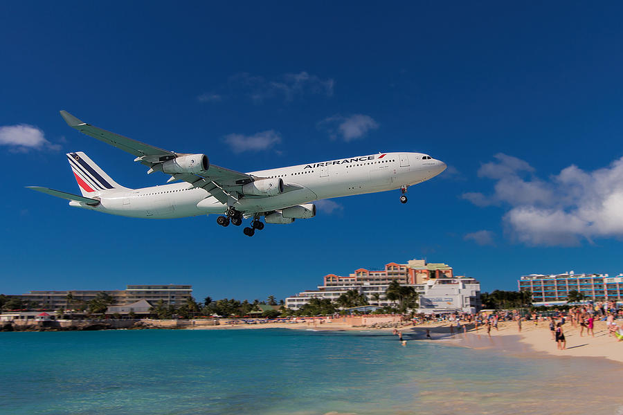 Air France at St. Maarten #1 Photograph by David Gleeson