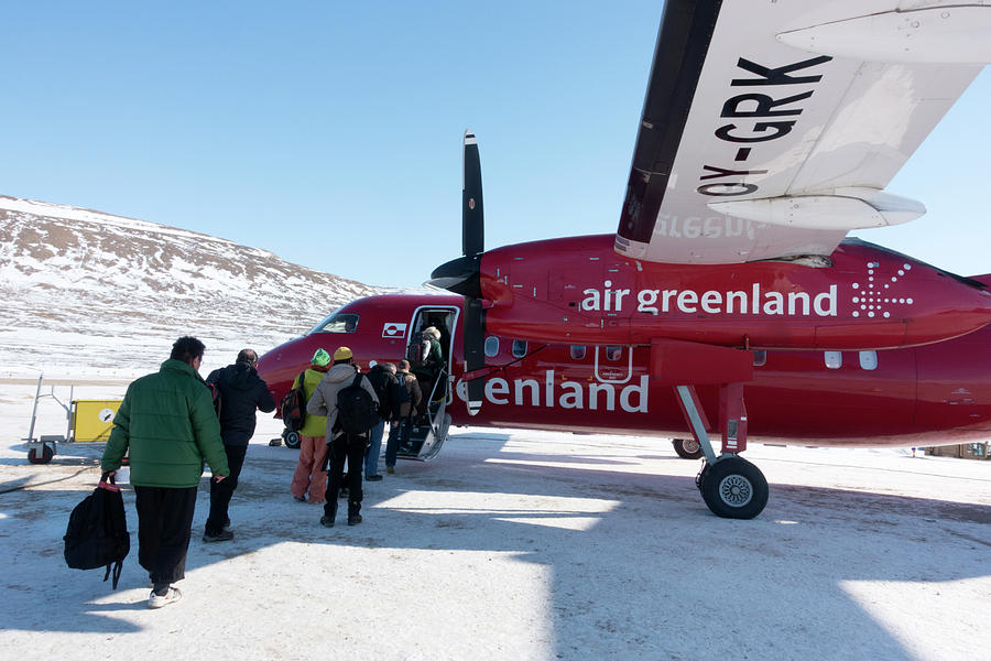 Spring Photograph - Air Greenland Aeroplane by Louise Murray